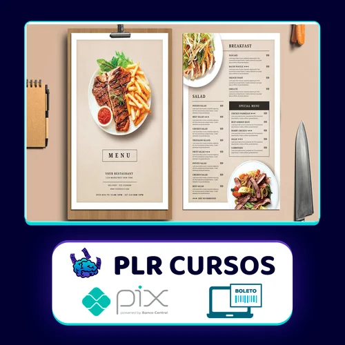 Menu de Comida 4K: Exibição do Restaurante - Envato Elements